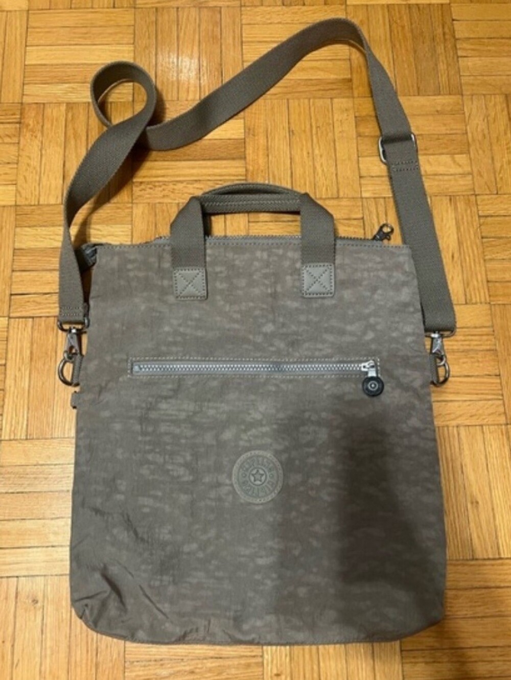 KIPLING Taupe Gray Messenger Crossbody Bag